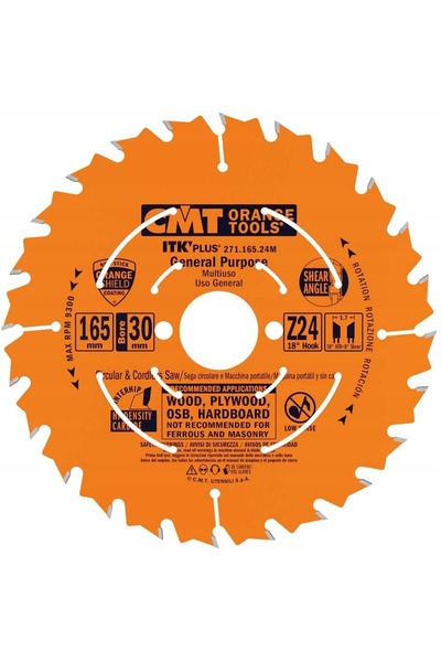 CMT Disc pentru lemn OSB ultra subțire 165 x 30mm 24 dinți disc de tăiere 271...