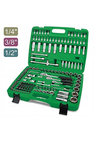 TOPTUL 1/4 " 3/8 " 1/2 " 151EL SET DE CHEI DE BUCĂȚI GCAI151R