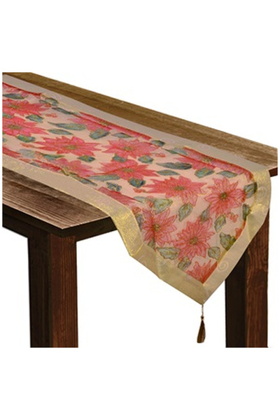 OEM Napron de Craciun Ecru Craciunite 140x35cm
