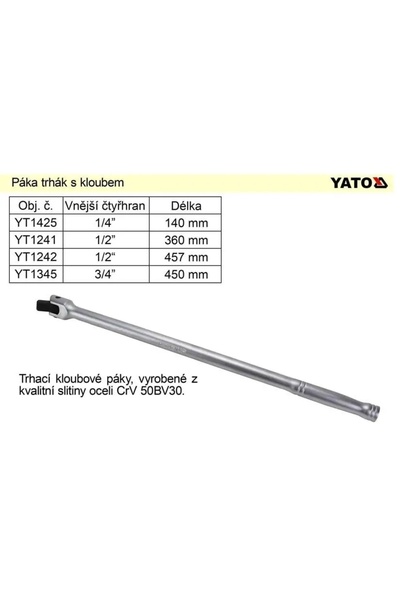 yato Braț rupt 3/4'' 450 mm YT-1345 Articulație