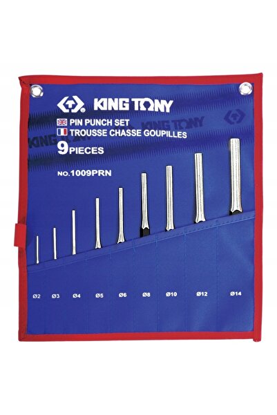 King Tony SET DE PERFORATOARE CU AC 9 BUC. 2-14MM MATERIAL CARCASĂ - KY1009PRN