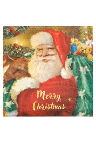 OEM Servetele de Masa de Craciun Colorate Mos "Craciun Merry Christmas"" 33x3...