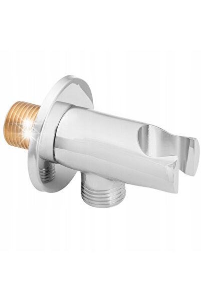 Invena Racord unghiular de baie GZ1/2x1/2GZ cu suport pentru căști, din alamă