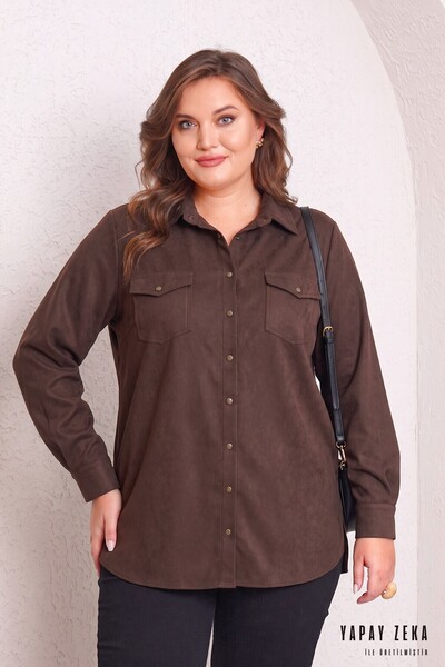 Büyük Moda Jeans Effected Modal Shirt