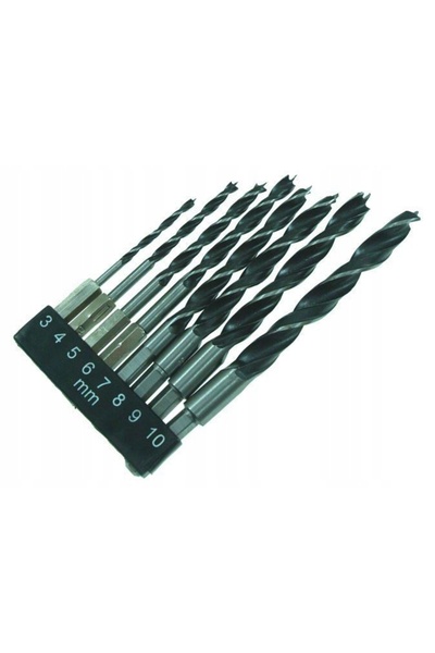 Beast Burghie pentru lemn, set 8 bucăți, 3-10mm, cu prindere hexagonală.