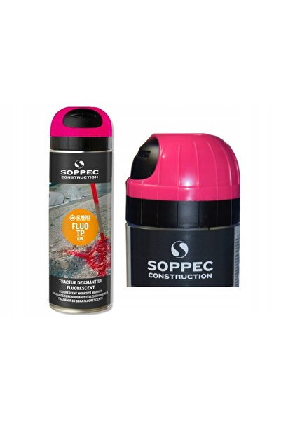 Soppec Vopsea de marcare pentru topografi, spray roz FLUO TP 12x 500ml