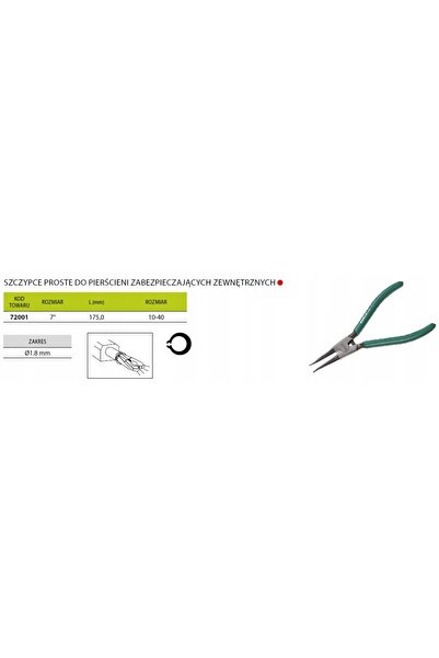 SATA Clește pentru inele exterioare drept 175mm