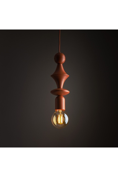 TK-Lighting Lampă suspendată TOWER elegantă, în culoarea cărămizii, pentru li...