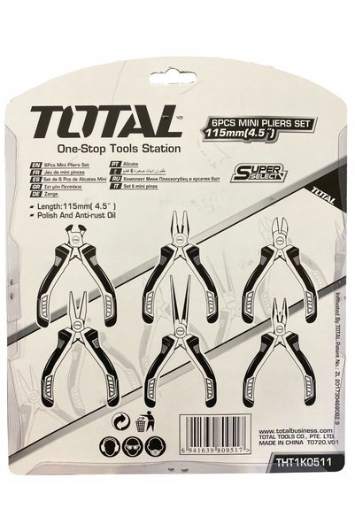 TOTAL Set de clești de precizie mini - mici