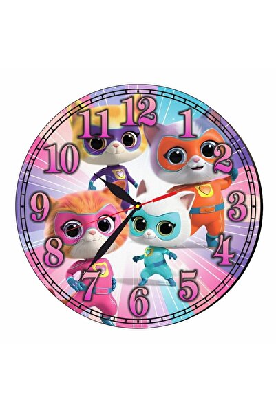 OEM Ceas Disney, Super Pisicuțe, Lemn, 40 cm, CSDUV085