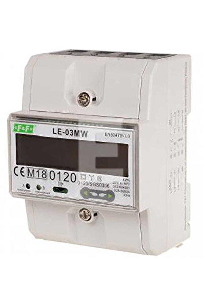 F&F DİZAYN CONTOR DE ENERGIE TRIFAZAT 80A MID 2 CĂI 2 RATES MODBUS F&F LE-03MW