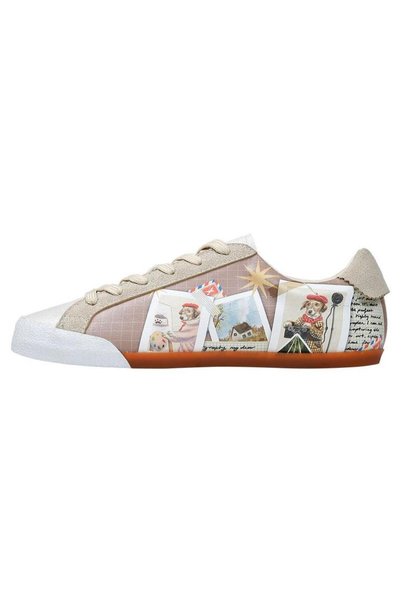 Dogo Pantofi sport de damă din piele vegană, crem - Design Capturing Memories