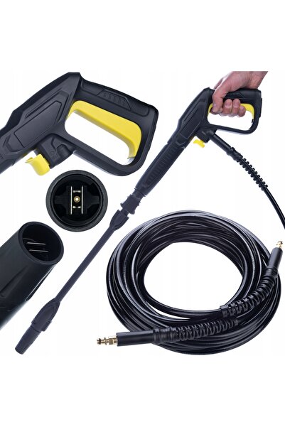 Rosfix Set pistol de spălare cu jet variabil, furtun 8m, Karcher K2 K3 K4 K5 ...
