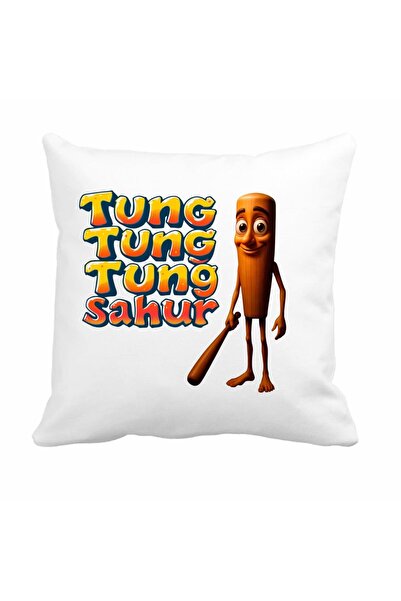 OEM Pernă, Tung Tung Tung Sahur, Multicoloră, 40×40 cm, PGR119