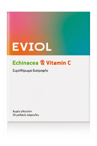 EVIOL Echinacea & Vitamin C για το Ανοσοποιητικό – 30 Μαλακές Κάψουλες