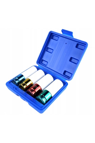 adler Piulițe pentru jante de aluminiu 4 buc. Cheie tubulară de 17, 19, 21, 22mm