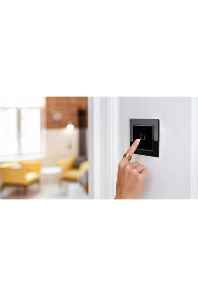 OSPEL SONATA TOUCH Conector unic cu sticlă mată neagră iluminată