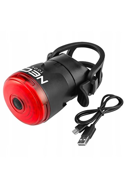 NEO Tools Lampă spate bicicletă 30lm, funcție STOP, USB