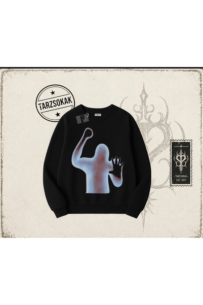 Tarzsokak Unisex Psycho Oversize unisex majica sa okruglim izrezom, bela