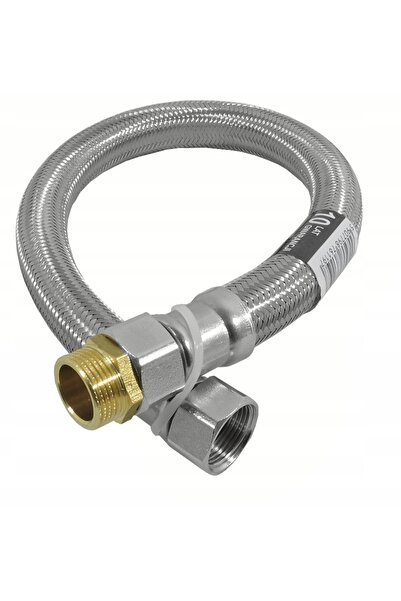 Invena Furtun elastic de conectare WZ 3/4 " 60cm împletit INOX cu racord GZ