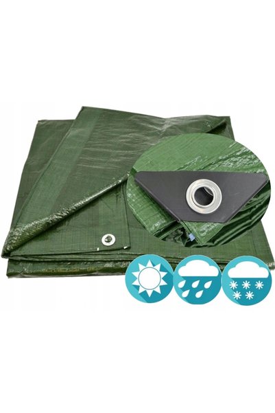 XL PLANDEKA 6x10m ÎNTĂRIT, GROS 120g, REZISTENT LA UV + PROTECȚIE ÎMPOTRIVA Î...