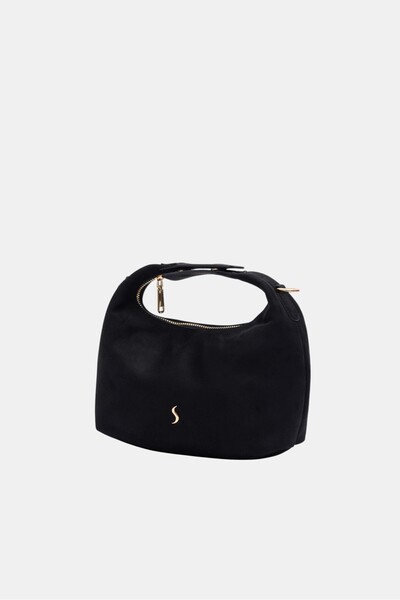 Santini Collection Women's Bag Crossbody Bag Shoulder Bag Soft Textured Handbag Small Suede Bag - Eryn