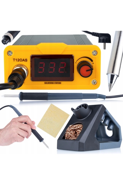 Rosfix T12 HOT-AIR 858D Stație de lipit cu vârf T12, Kit cu vârfuri T12 și co...