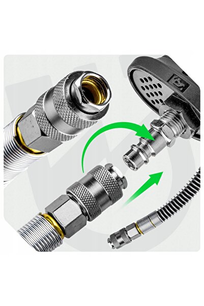 wüber Furtun pneumatic din cauciuc 10 m 10x17 mm sertizat pentru compresor WUBER