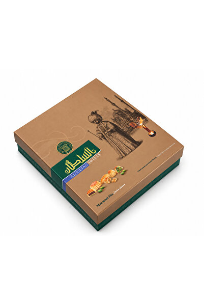AL SULTAN Mixed Maamoul 1 kg - Ajwa Date, Walnut & Pistachio Filled - Traditional Arabic Semolina Cookies Gift Box for Eid, Ramadan, Diwali & Christmas