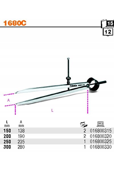 Beta CYRKIEL TRASERSKI SPACING 300MM 1680C/300