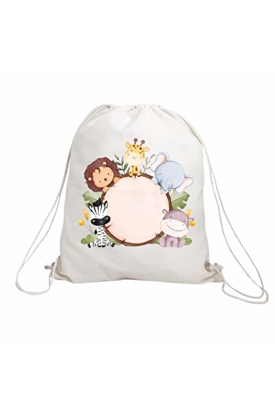 OEM Rucsac pentru copii, Grădiniță, Safari, 43×34 cm, RGR024