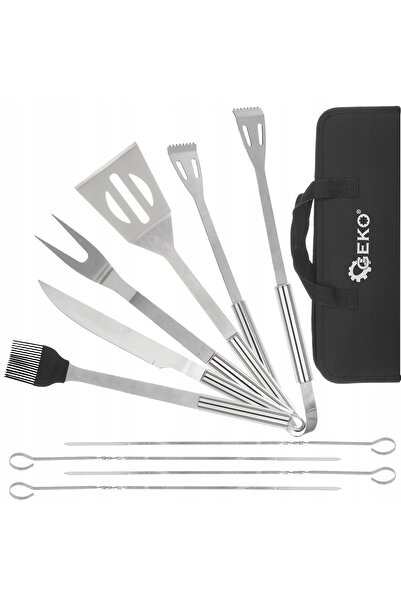 GEKO Set de tacâmuri pentru grătar 10 piese. G80510 Clește