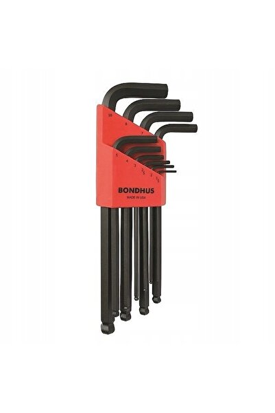 BONDHUS Set de chei hexagonale lungi CU BILĂ 1.5-10MM 10 BUC. BO10990