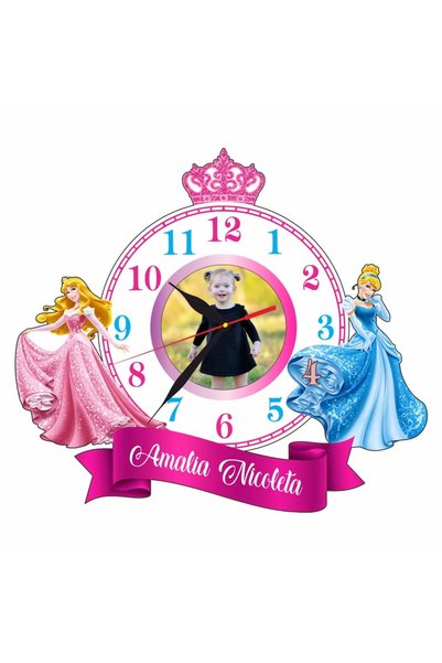 OEM Ceas Disney, Personalizat, Prințese, Lemn, 35x30 cm, CSDUV102