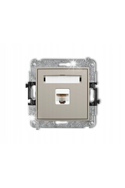 KARLIK Priză de calculator 1x RJ45 UTP CAT. 5e MINI 60MGK-1 TAUPE BEIGE
