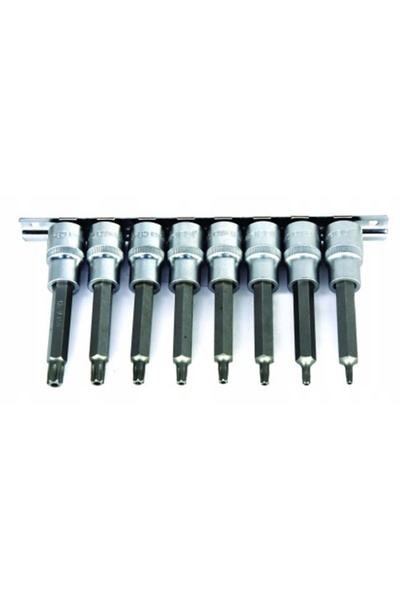 JOBIextra Set de chei Torx cu gaură T20-T50 1/2, 8 bucăți