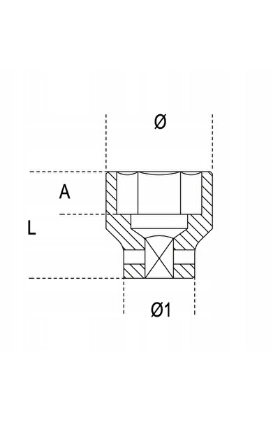 Beta Cheie hexagonală cu impact 3/4'' 728 60MM