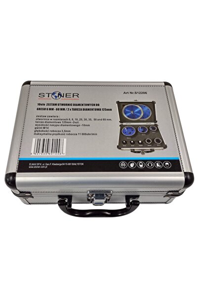 stoner FREZE DIAMANTATE PENTRU GRES, M14, 6-68 mm + 2 x DISC DE 125 mm