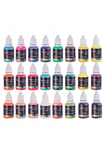TC Technic Vopsele acrilice pentru aerograf FARBY, 24 x 20ml, culori asortate...