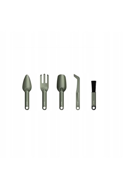 FiSKARS Set de 5 unelte metalice pentru plantare: sapă de plantat, cultivator
