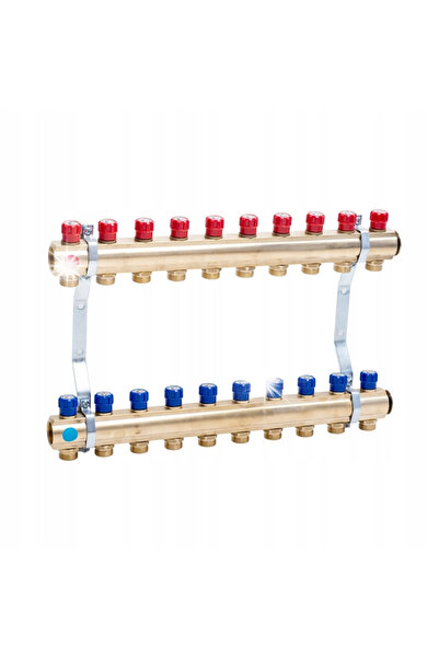 Perfexim Distribuitor de încălzire pentru radiator, cu 6 căi, cu robinete, di...
