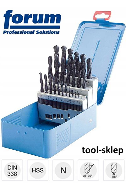 FORUM Set de burghie pentru metal 1,0-5,9mm 50 bucăți.