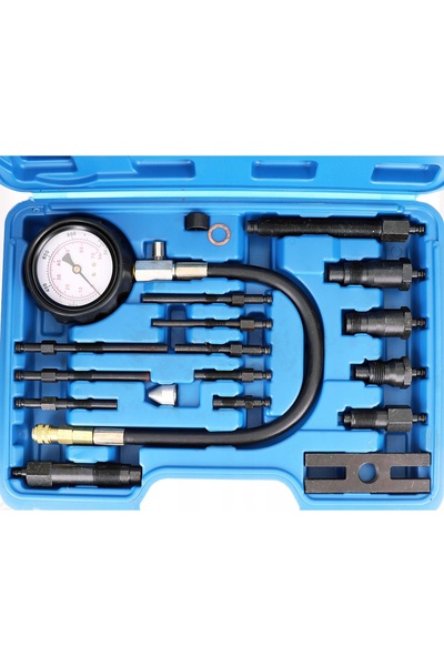 TC Technic Tester Manometru Presiune Compresie DIESEL Adaptoare Cuplaj Rapid