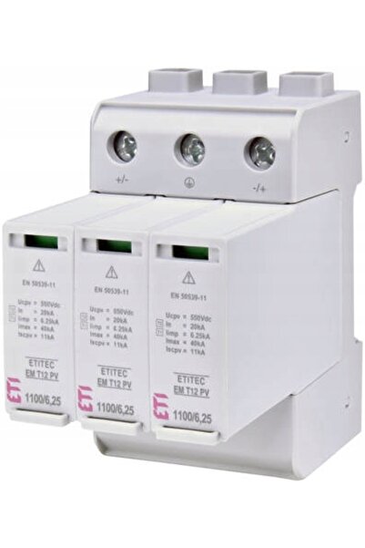 ETI Polam ETI PV SURGE PROTECTOR T1 T2 B+C 1100/6.25 3P T12 ETITEC EM 002440580