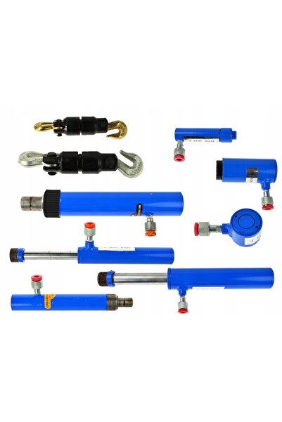 GEKO Kit de cric hidraulic de 10 tone, 7el, pentru reparații caroserie auto.