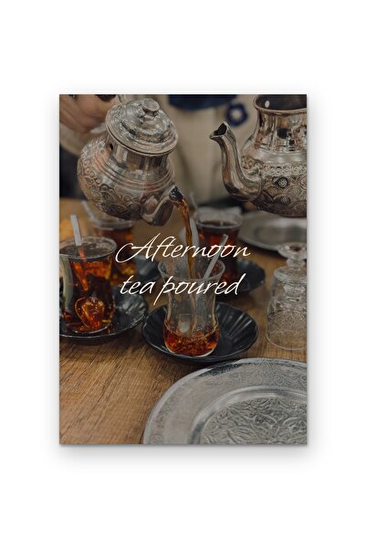 OEM Poster Carton 250g A4, Ceai de dupa-amiaza turnat, Decor perete elegant, Mat