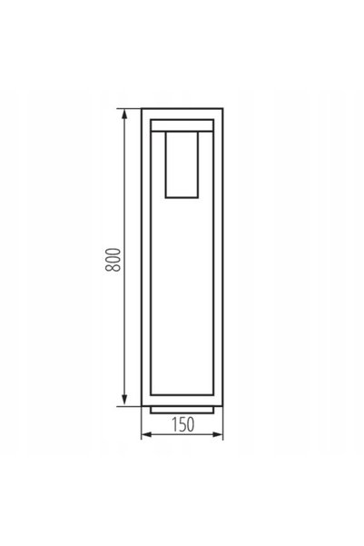 KANLUX Stâlp de iluminat de grădină VIMO 34988 E27 Aluminiu Negru