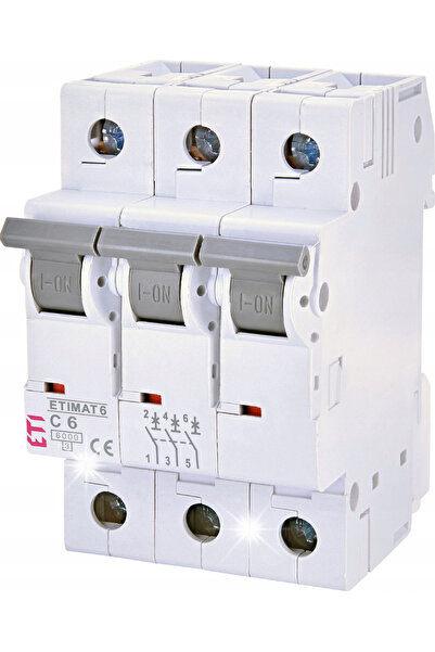 Eti Disjunctor 3P C6A 6kA AC ETIMAT 6 002145512