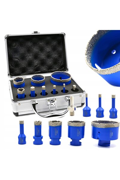 GEKO Set de freze carotieră diamantate 6-68mm 9 bucăți. G65102
