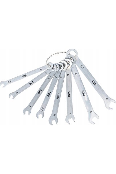 BGS technic Set de chei fixe de precizie, versiune mini, 4-10mm, 8 bucăți, BGS